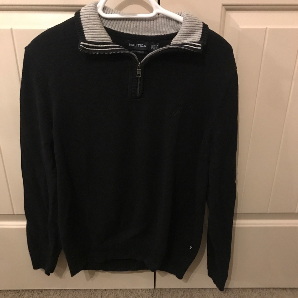 Nautica Quarter Zip black pullover size medium